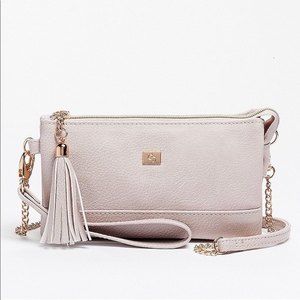 Dress Barn Womens Wristlet Crossbody Shoulder Bag Handbag Pink